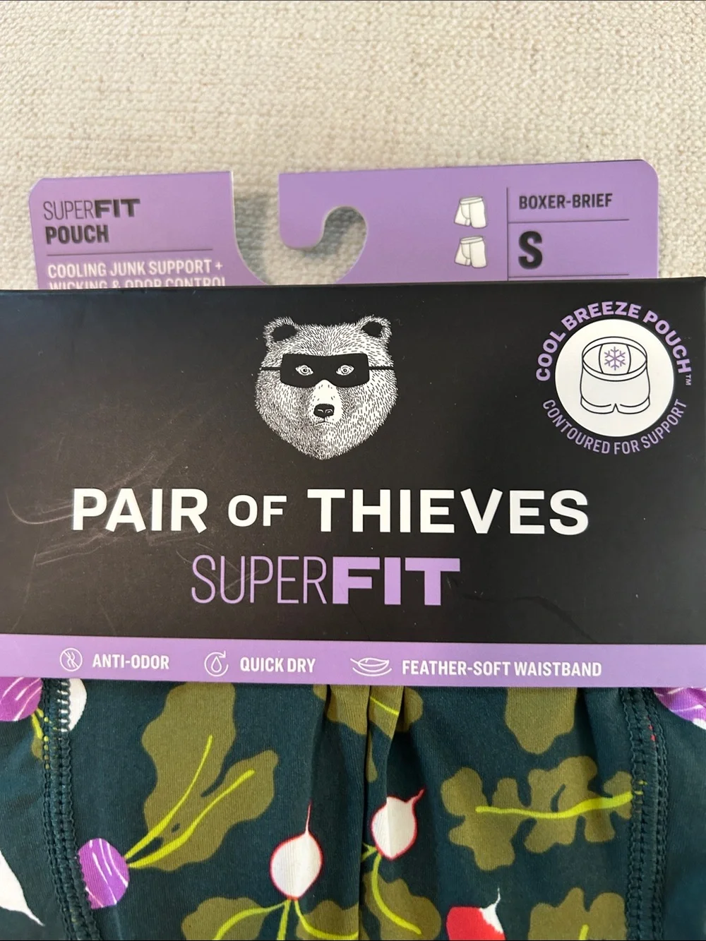 Pair of Thieves 2pk superfit cooling junk Boxer Briefs - Green/Blue, SMALL NWT